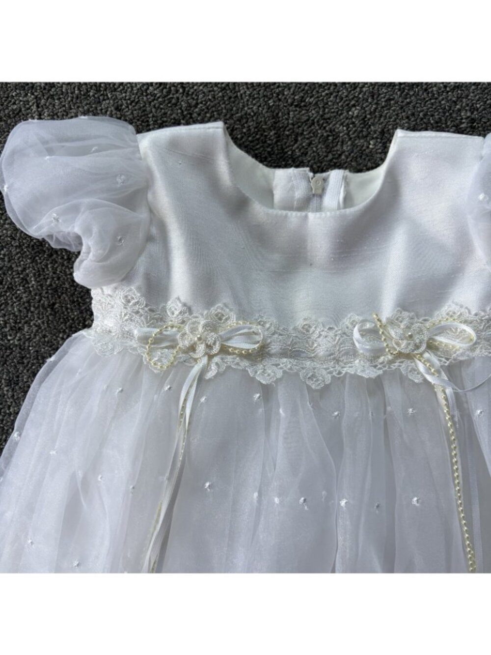 NWT ELENA DO VALE Couture Baby Girl 3-6M Emily White Christening Gown Vintage - Picture 3 of 11